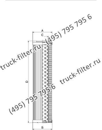 CF-025-4-0904 фильтр гидравлики цилиндрического типа с фильтрацией снаружи
