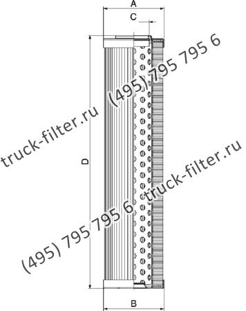CF-025-4-0911 фильтр гидравлики цилиндрического типа с фильтрацией снаружи