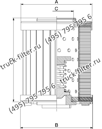 CF-025-4-0981 фильтр гидравлики цилиндрического типа с фильтрацией снаружи