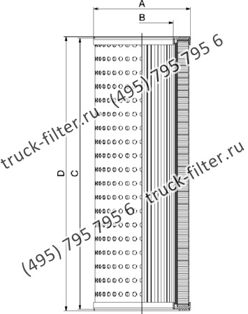 CF-025-4-1312 фильтр гидравлики цилиндрического типа с фильтрацией снаружи