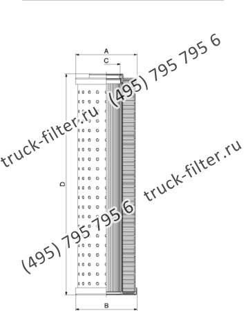 CF-025-4-1404 фильтр гидравлики цилиндрического типа с фильтрацией снаружи