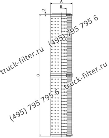 CF-025-4-1455 фильтр гидравлики цилиндрического типа с фильтрацией снаружи