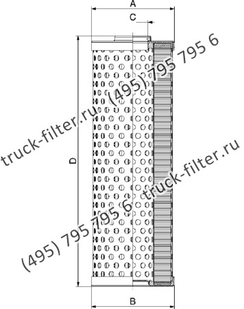 CF-025-4-1502 фильтр гидравлики цилиндрического типа с фильтрацией снаружи