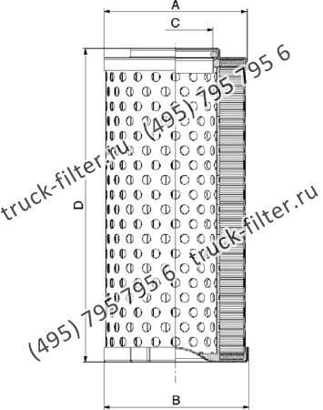 CF-025-4-1505 фильтр гидравлики цилиндрического типа с фильтрацией снаружи