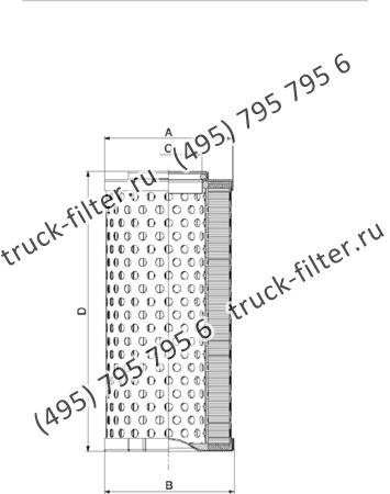 CF-025-4-1509 фильтр гидравлики цилиндрического типа с фильтрацией снаружи