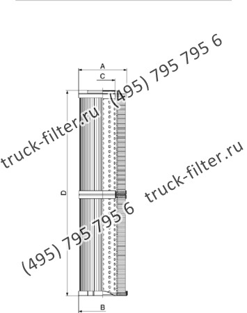 CF-025-4-1602 фильтр гидравлики цилиндрического типа с фильтрацией снаружи