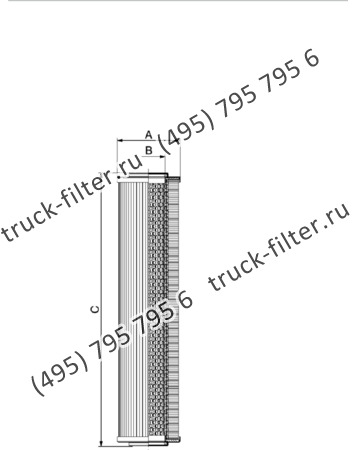 CF-025-4-1611 фильтр гидравлики цилиндрического типа с фильтрацией снаружи