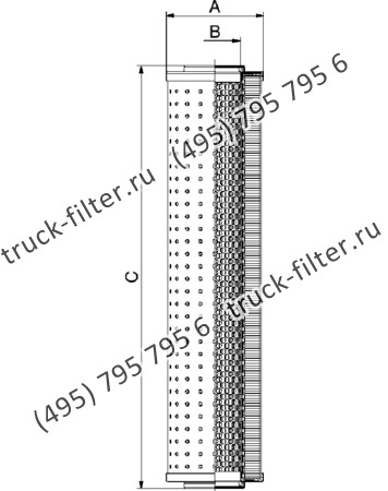 CF-025-4-1613 фильтр гидравлики цилиндрического типа с фильтрацией снаружи