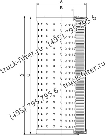 CF-025-4-1702 фильтр гидравлики цилиндрического типа с фильтрацией снаружи
