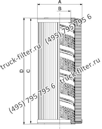 CF-025-4-1707 фильтр гидравлики цилиндрического типа с фильтрацией снаружи