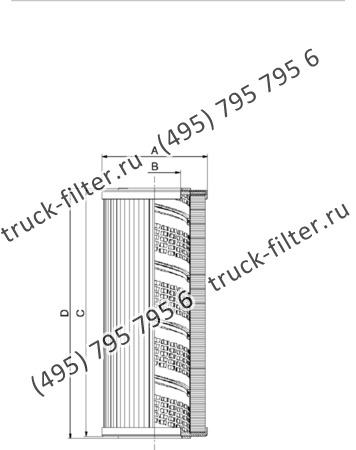 CF-025-4-1713 фильтр гидравлики цилиндрического типа с фильтрацией снаружи