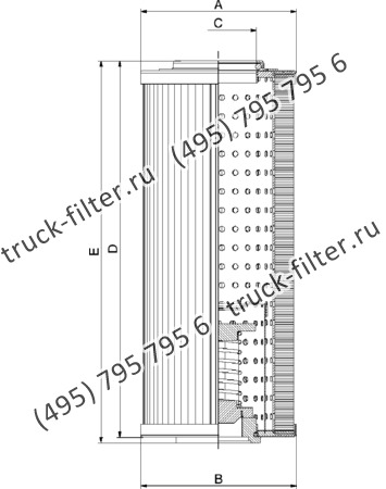 CF-025-4-1721 фильтр гидравлики цилиндрического типа с фильтрацией снаружи