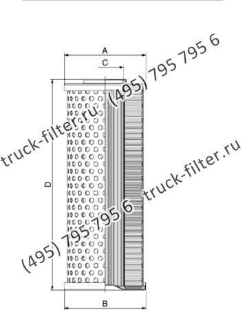 CF-025-4-1905 фильтр гидравлики цилиндрического типа с фильтрацией снаружи