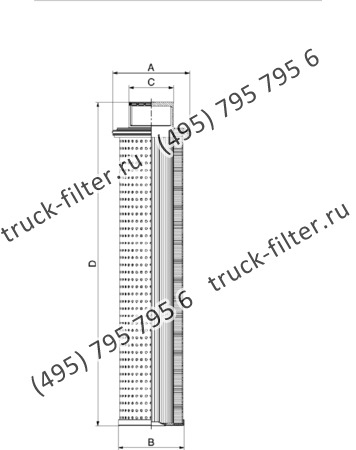 CF-025-4-1924 фильтр гидравлики цилиндрического типа с фильтрацией снаружи