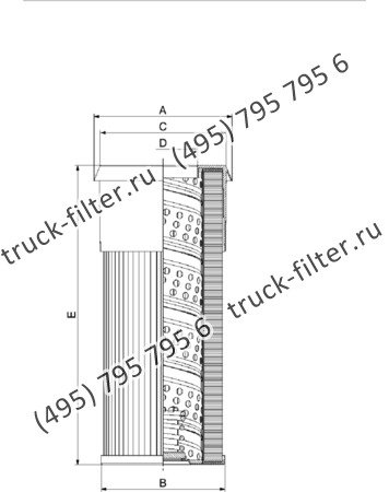 CF-025-4-2114 фильтр гидравлики цилиндрического типа с фильтрацией снаружи