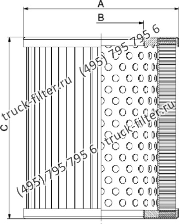 CF-025-4-2204 фильтр гидравлики цилиндрического типа с фильтрацией снаружи