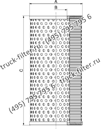 CF-025-4-2401 фильтр гидравлики цилиндрического типа с фильтрацией снаружи