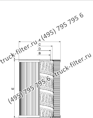 CF-025-4-2509 фильтр гидравлики цилиндрического типа с фильтрацией снаружи