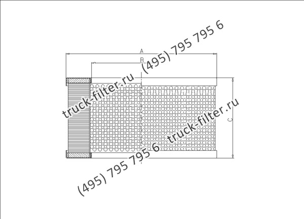 CF-025-4-2660 фильтр гидравлики цилиндрического типа с фильтрацией снаружи