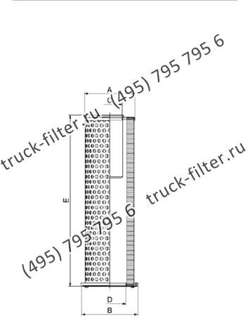 CF-025-4-2690 фильтр гидравлики цилиндрического типа с фильтрацией снаружи
