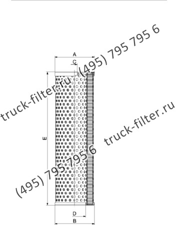 CF-025-4-2691 фильтр гидравлики цилиндрического типа с фильтрацией снаружи