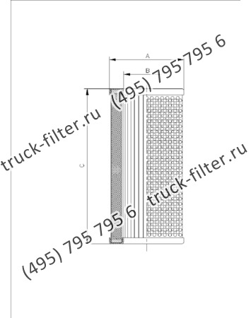 CF-025-4-2711 фильтр гидравлики цилиндрического типа с фильтрацией снаружи