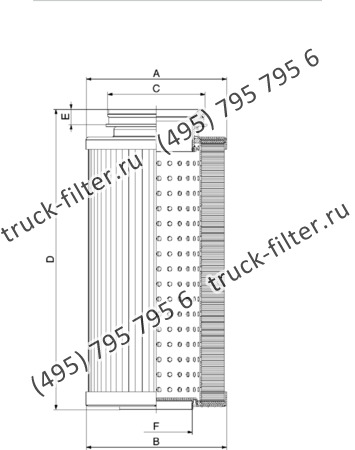 CF-040-4-0092 фильтр гидравлики цилиндрического типа с фильтрацией снаружи