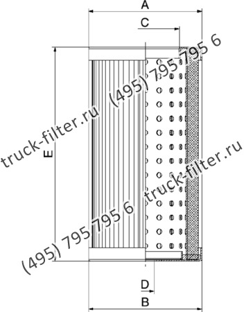 CF-042-4-0005 фильтр гидравлики цилиндрического типа с фильтрацией снаружи