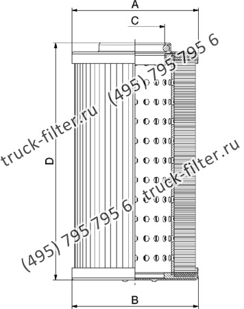 CF-042-4-0041 фильтр гидравлики цилиндрического типа с фильтрацией снаружи