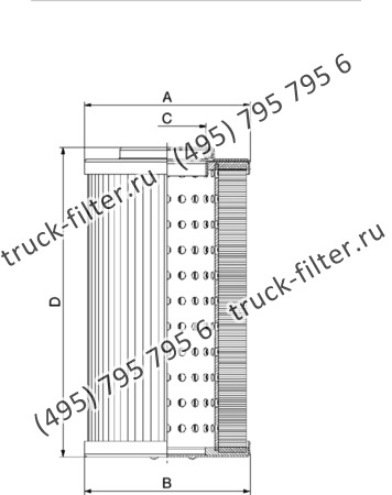 CF-042-4-0043 фильтр гидравлики цилиндрического типа с фильтрацией снаружи