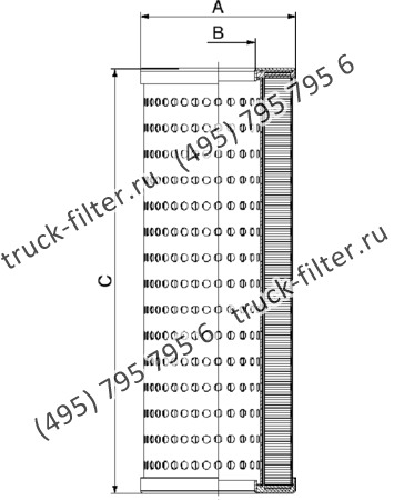CF-043-4-0070 фильтр гидравлики цилиндрического типа с фильтрацией снаружи