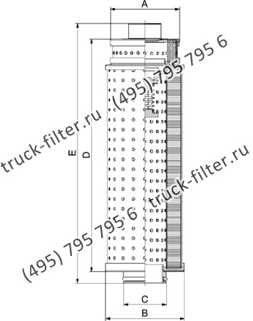 CF-045-4-0048 фильтр гидравлики цилиндрического типа с фильтрацией снаружи