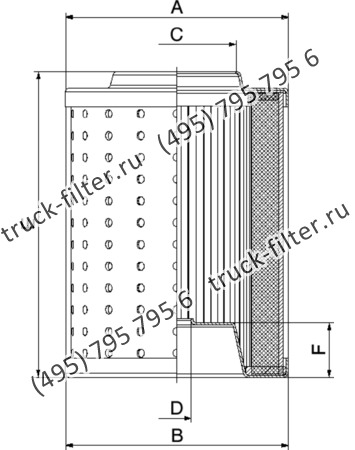 CF-045-4-0058 фильтр гидравлики цилиндрического типа с фильтрацией снаружи