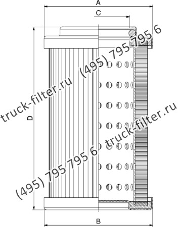 CF-045-4-0092 фильтр гидравлики цилиндрического типа с фильтрацией снаружи