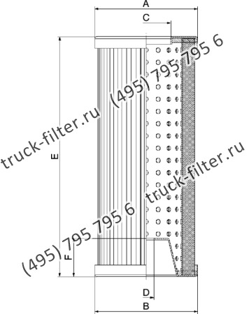 CF-058-4-0011 фильтр гидравлики цилиндрического типа с фильтрацией снаружи