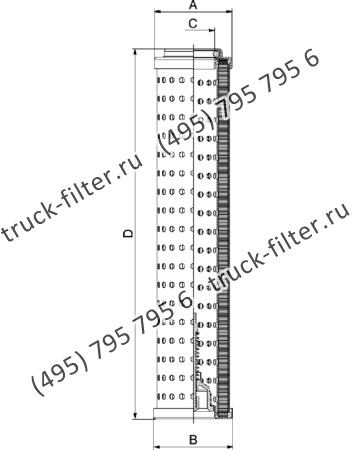 CF-060-4-0971 фильтр гидравлики цилиндрического типа с фильтрацией снаружи
