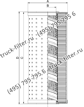 CF-065-4-0050 фильтр гидравлики цилиндрического типа с фильтрацией снаружи