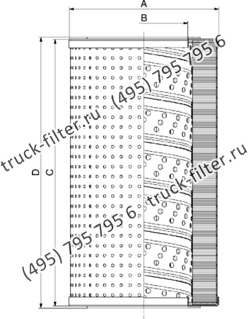 CF-065-4-0100 фильтр гидравлики цилиндрического типа с фильтрацией снаружи