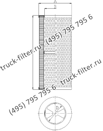 CF-065-4-0110 фильтр гидравлики цилиндрического типа с фильтрацией снаружи