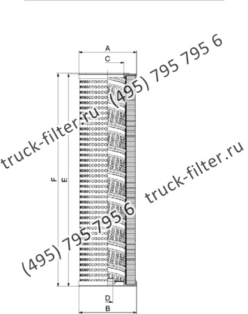 CF-065-4-0159 фильтр гидравлики цилиндрического типа с фильтрацией снаружи