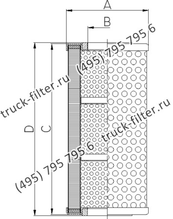 CF-065-4-0172 фильтр гидравлики цилиндрического типа с фильтрацией снаружи