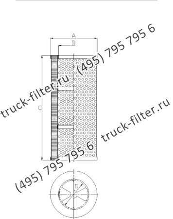 CF-065-4-0175 фильтр гидравлики цилиндрического типа с фильтрацией снаружи