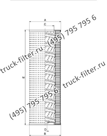 CF-065-4-0243 фильтр гидравлики цилиндрического типа с фильтрацией снаружи