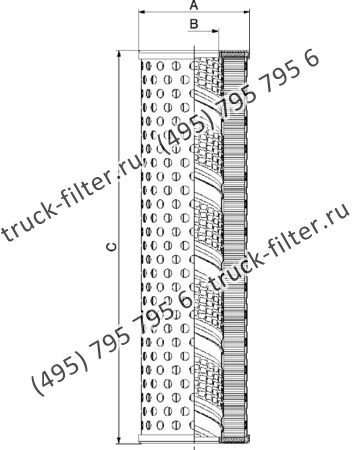 CF-065-4-0343 фильтр гидравлики цилиндрического типа с фильтрацией снаружи