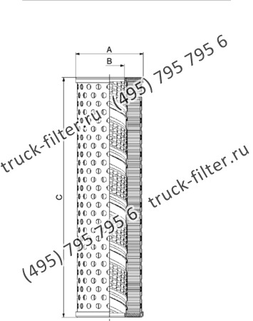 CF-065-4-0490 фильтр гидравлики цилиндрического типа с фильтрацией снаружи