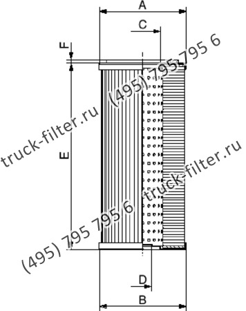CF-065-4-0563 фильтр гидравлики цилиндрического типа с фильтрацией снаружи