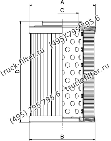 CF-065-4-0600 фильтр гидравлики цилиндрического типа с фильтрацией снаружи