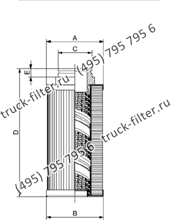 CF-065-4-0613 фильтр гидравлики цилиндрического типа с фильтрацией снаружи