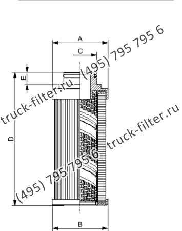 CF-065-4-0687 фильтр гидравлики цилиндрического типа с фильтрацией снаружи