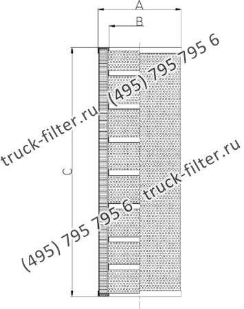 CF-065-4-0843 фильтр гидравлики цилиндрического типа с фильтрацией снаружи